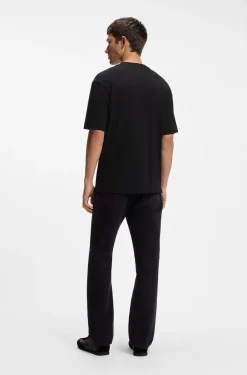 Cotton T-shirt with embroidered logo artwork