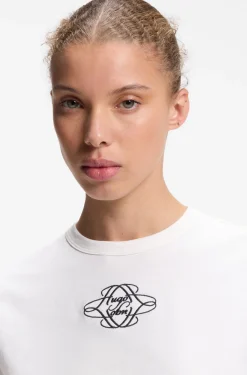 Cotton T-shirt with embroidered logo