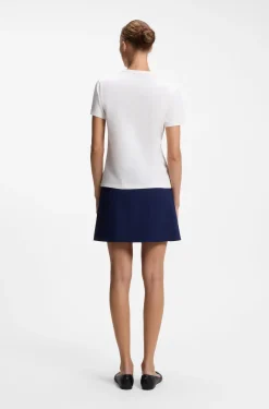 Cotton T-shirt with embroidered logo