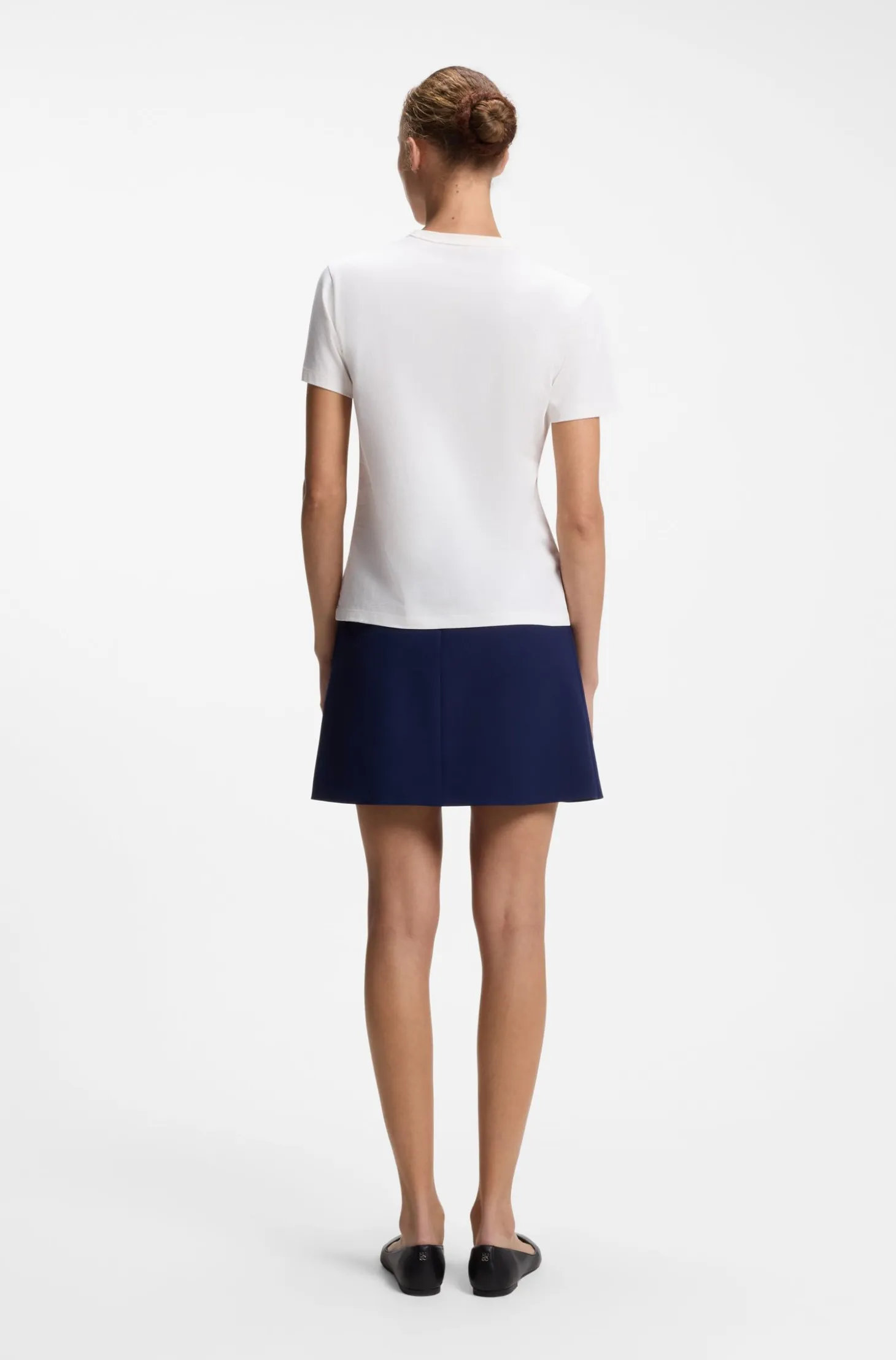 Cotton T-shirt with embroidered logo