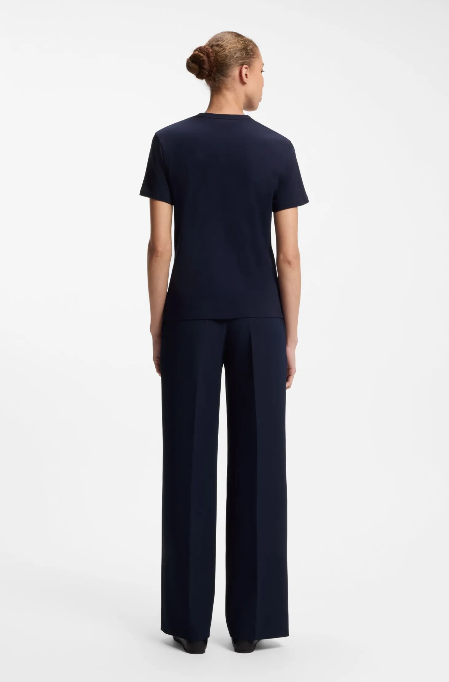 Cotton T-shirt with embroidered logo