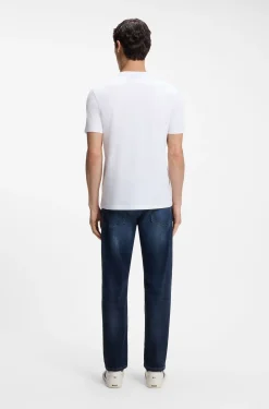 Cotton T-shirt with large tonal logo