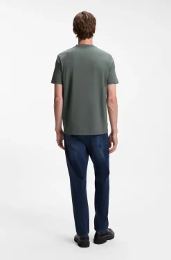 Cotton T-shirt with large tonal logo