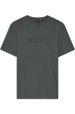 Cotton T-shirt with large tonal logo