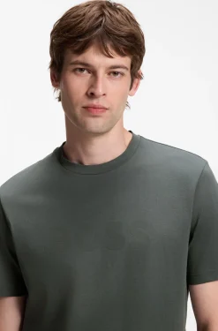 Cotton T-shirt with large tonal logo