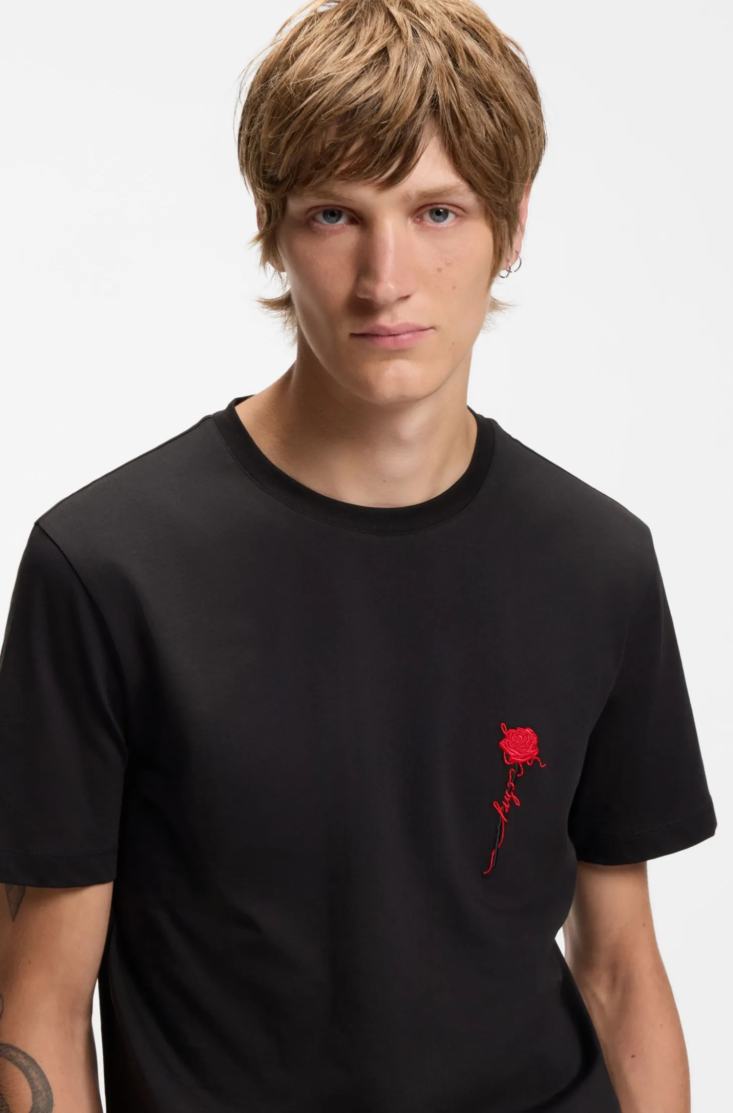 Cotton T-shirt with logo artwork