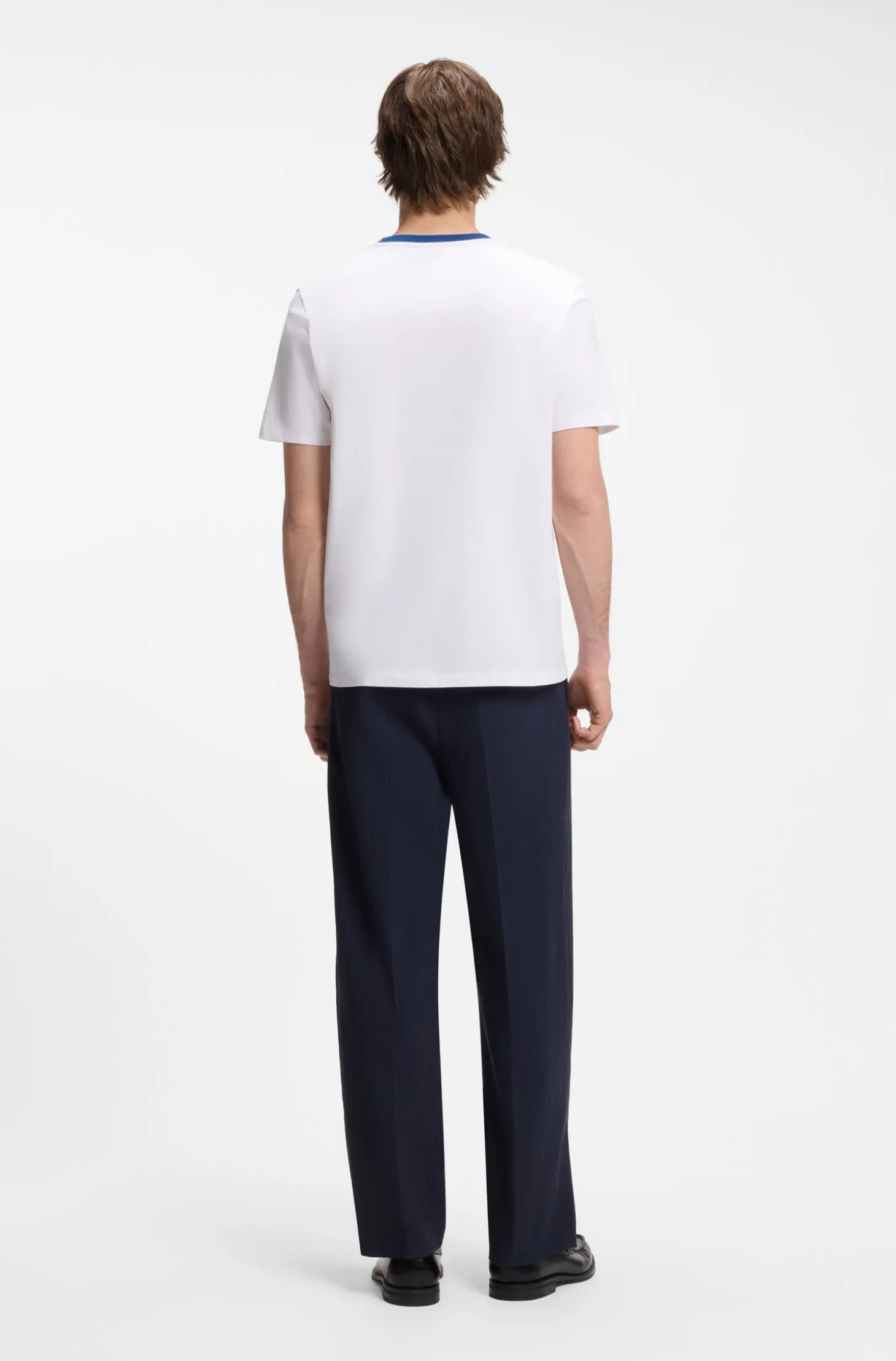 Cotton T-shirt with printed stripes