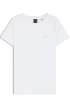 Cotton T-shirt with tonal chest logo