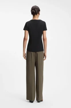 Cotton T-shirt with tonal chest logo