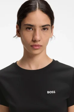 Cotton T-shirt with tonal chest logo