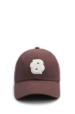 Cotton-twill cap with braided Double B monogram