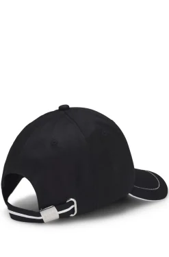 Cotton-twill cap with contrast trims and embroidered logo