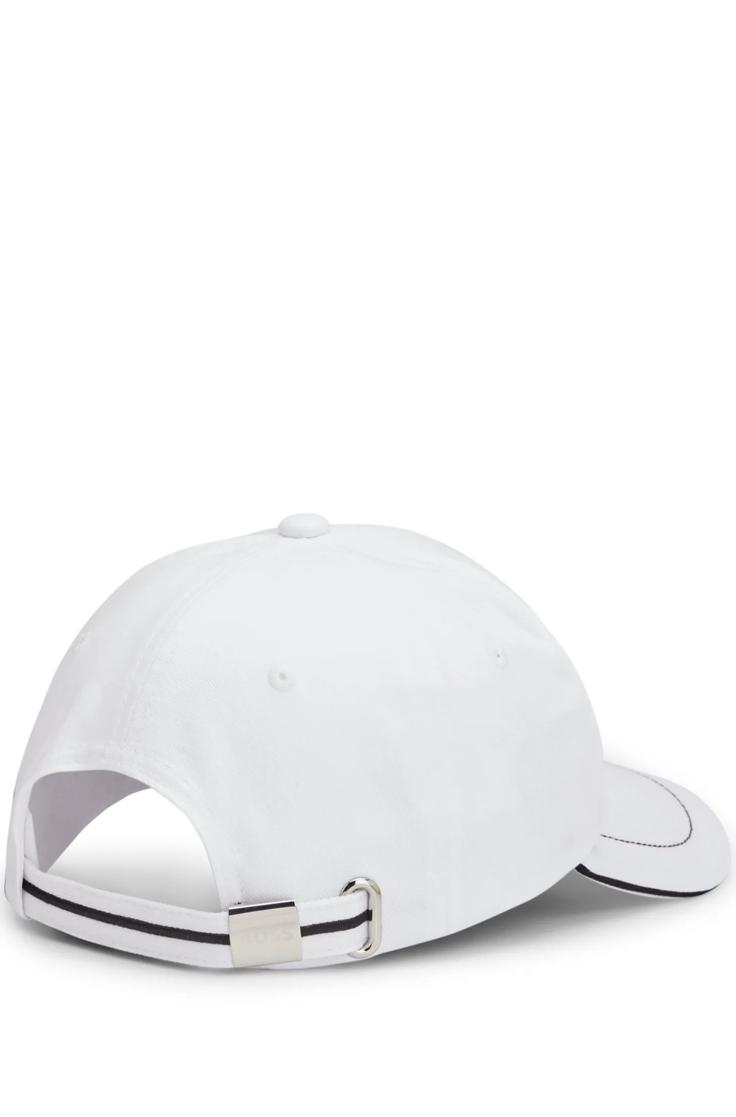 Cotton-twill cap with contrast trims and embroidered logo