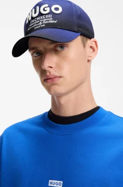 Cotton-twill cap with 3D embroidered logo