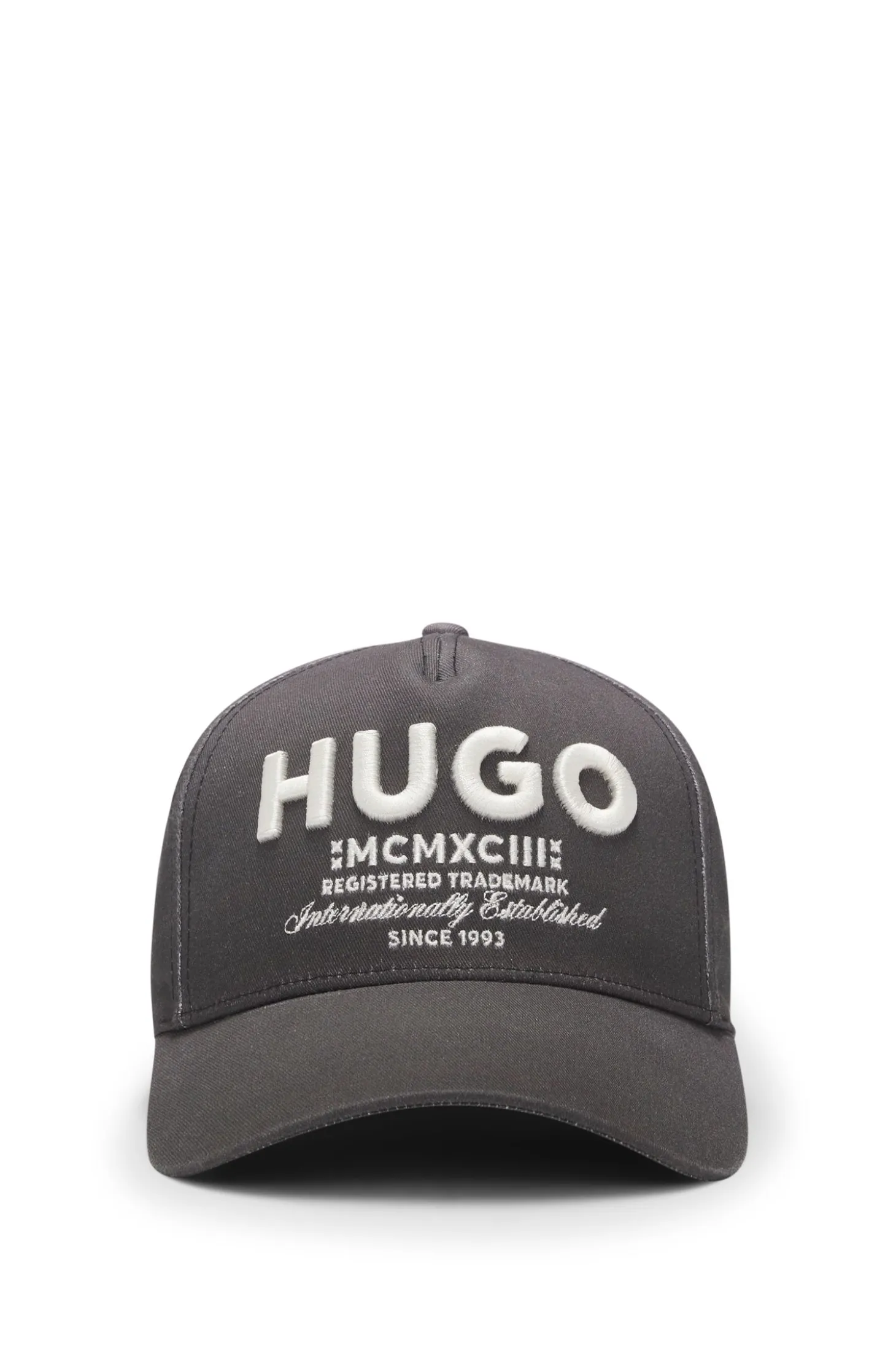 Cotton-twill cap with 3D embroidered logo