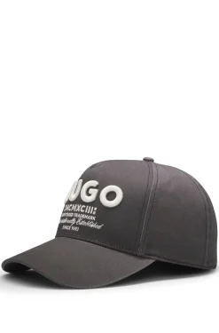 Cotton-twill cap with 3D embroidered logo