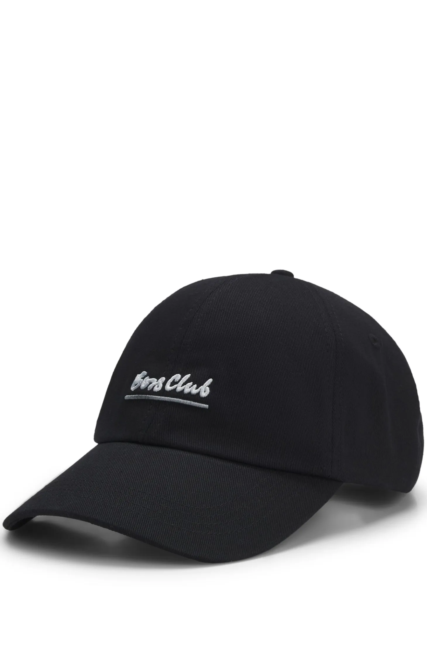 Cotton-twill cap with embroidered slogan