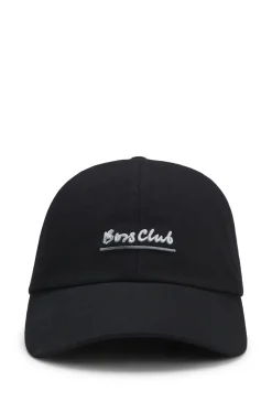 Cotton-twill cap with embroidered slogan