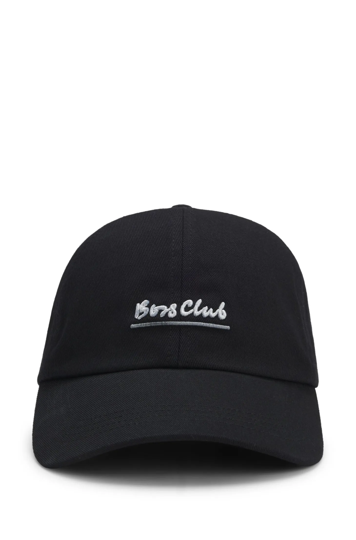 Cotton-twill cap with embroidered slogan