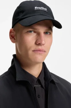 Cotton-twill cap with embroidered slogan