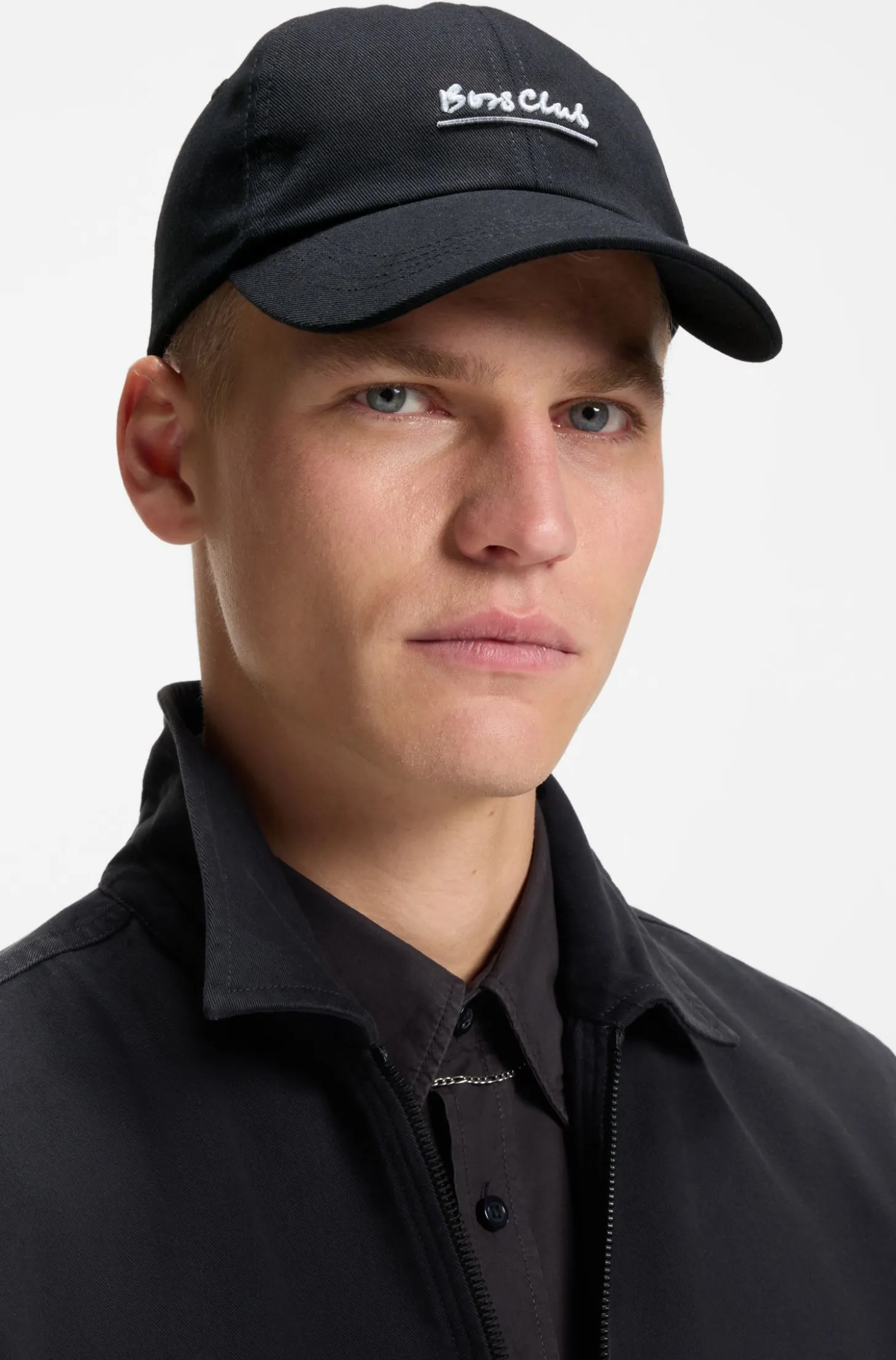 Cotton-twill cap with embroidered slogan