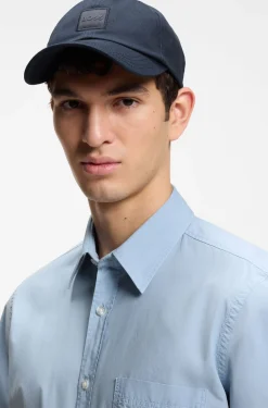 Cotton-twill cap with logo patch