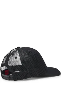 Cotton-twill cap with mesh panels