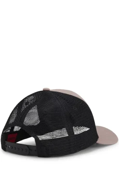Cotton-twill cap with mesh panels
