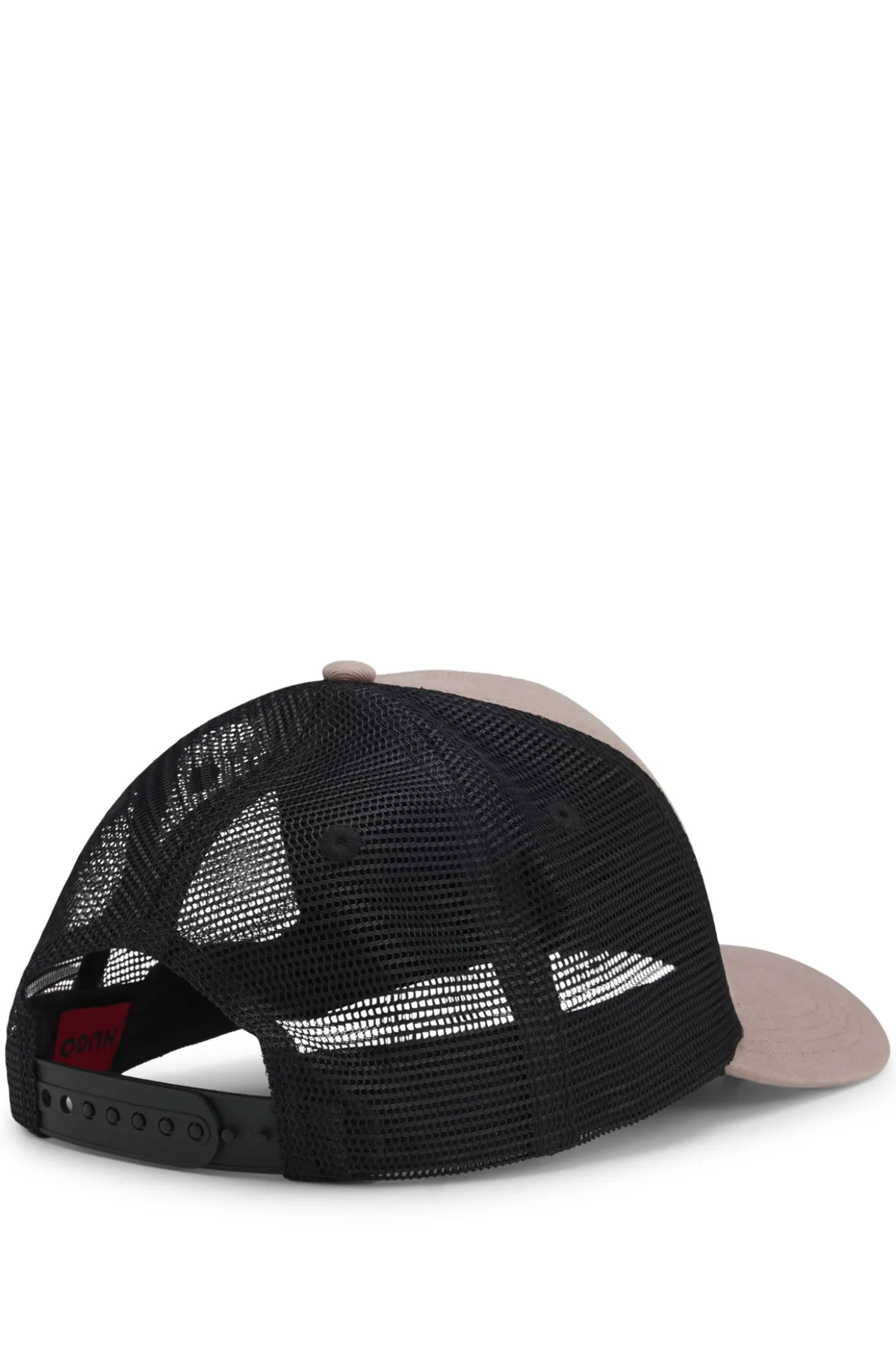 Cotton-twill cap with mesh panels