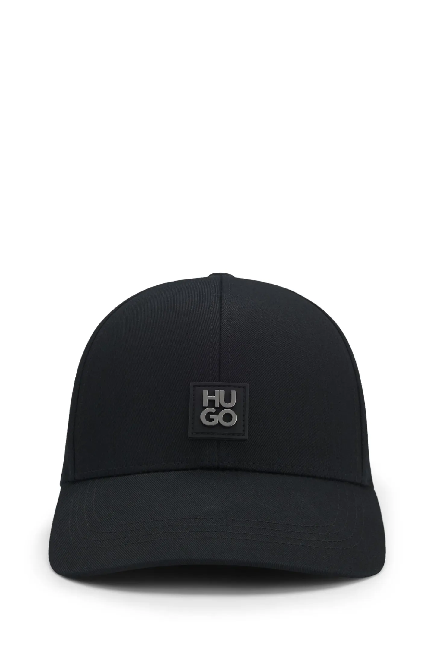 Cotton-twill cap with stacked logo