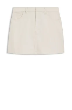Cotton-twill mini skirt with Happy HUGO logo