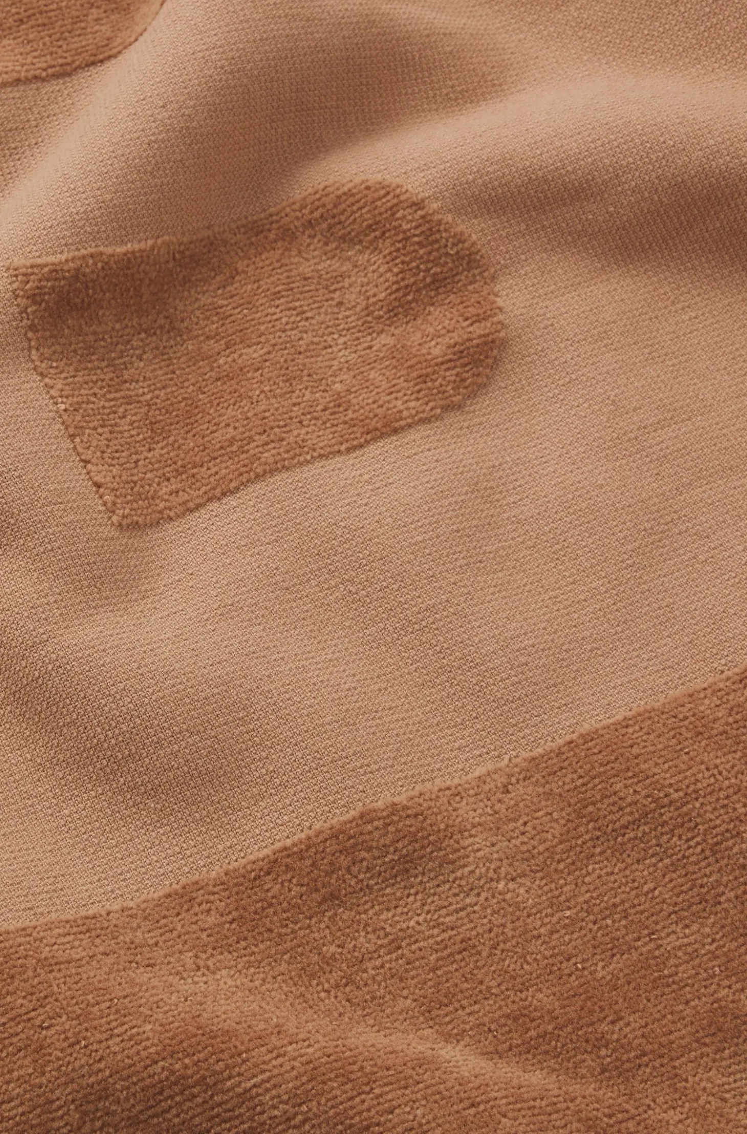 Cotton-velvet beach towel with sculpted logo