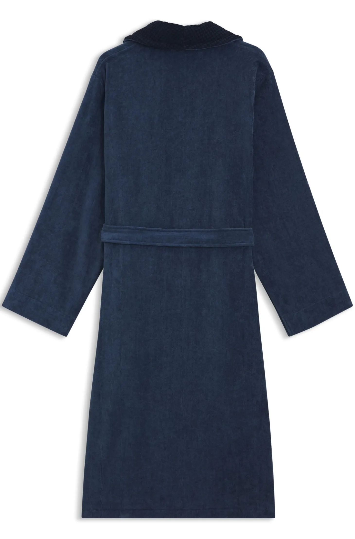 Cotton velvet dressing gown with Double B monogram