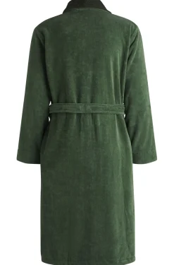 Cotton velvet dressing gown with Double B monogram