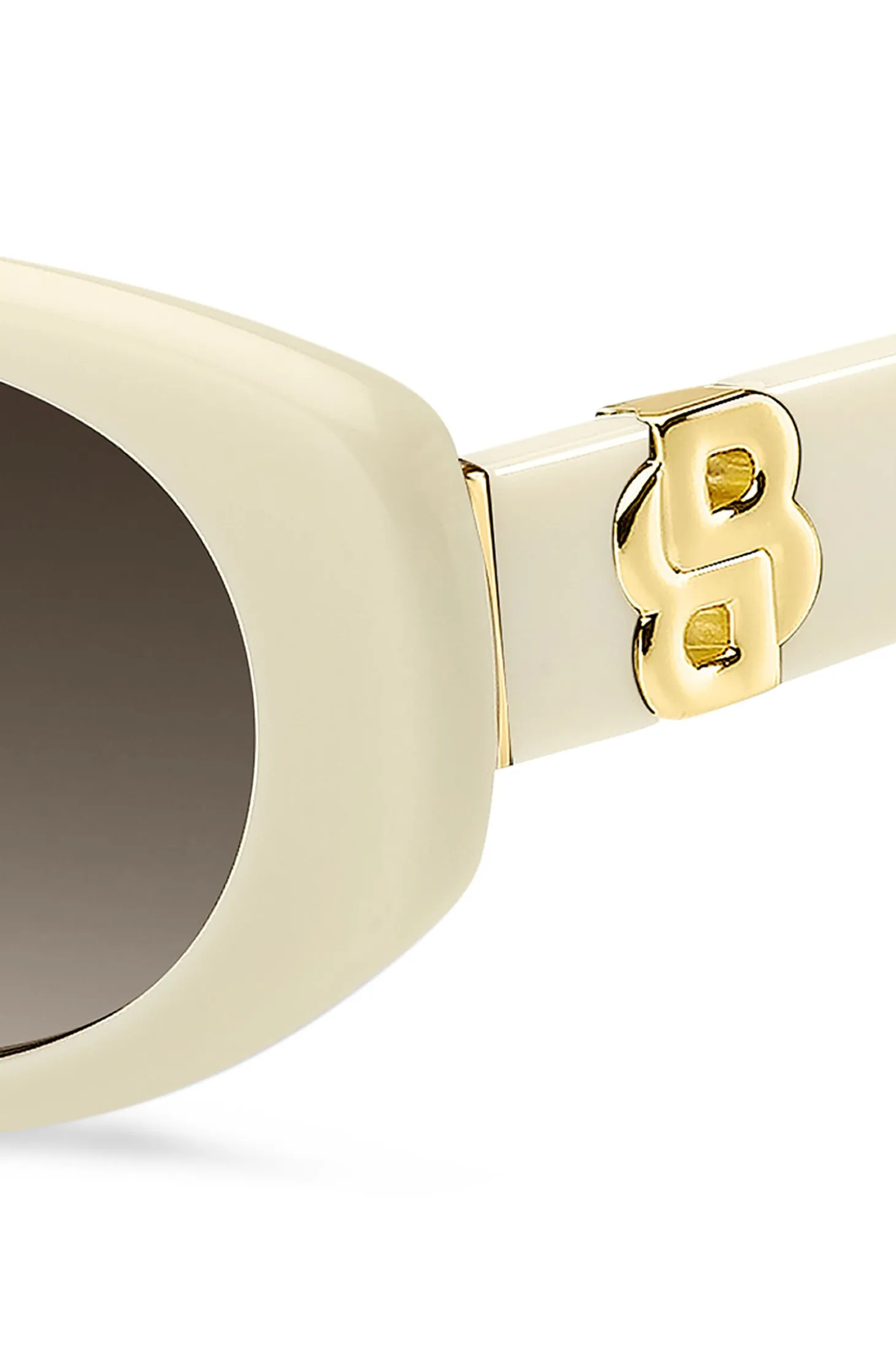 Cream-acetate sunglasses with Double B monogram