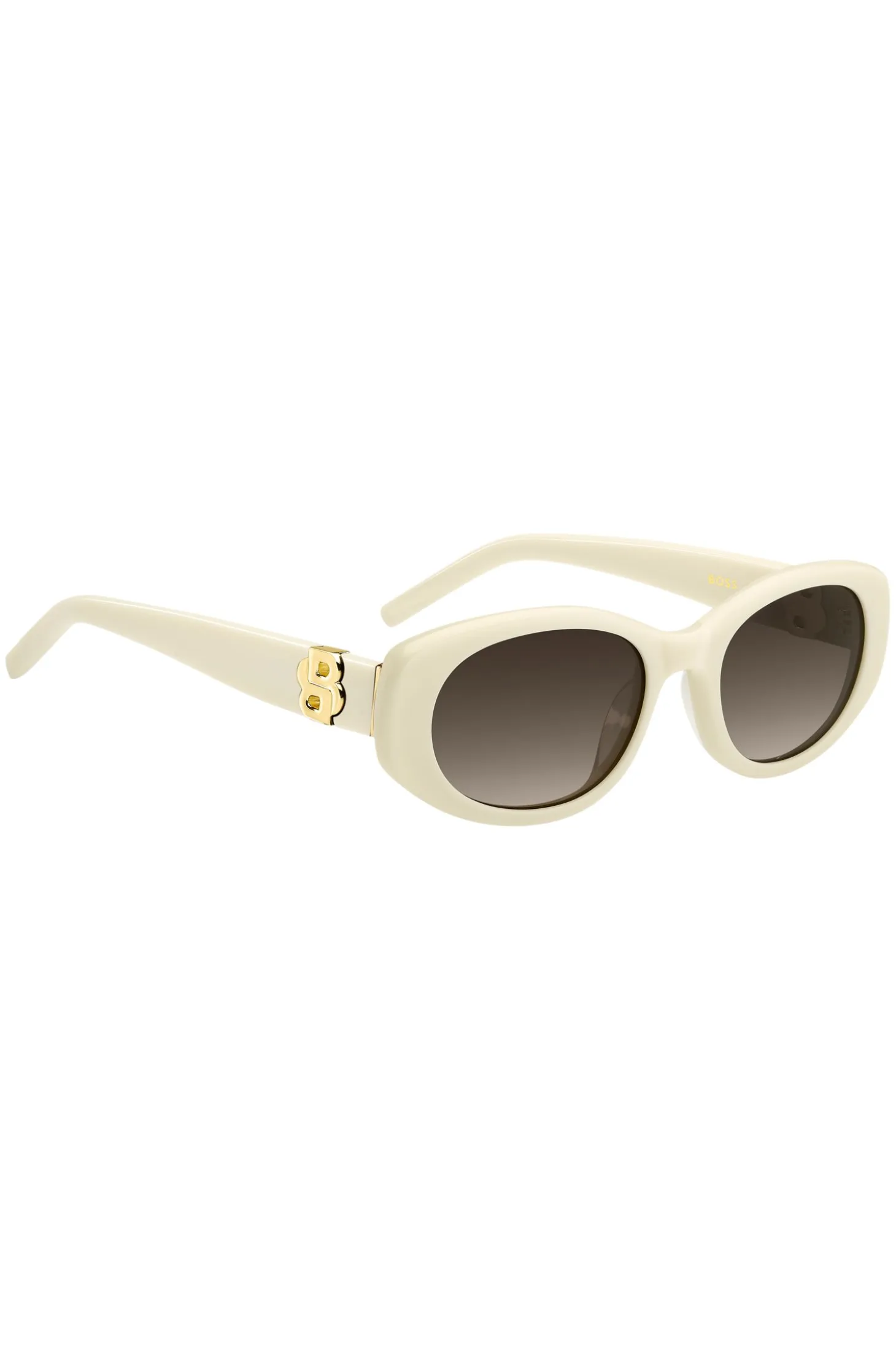 Cream-acetate sunglasses with Double B monogram