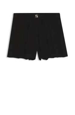 Crepe shorts with Double B monogram buckle