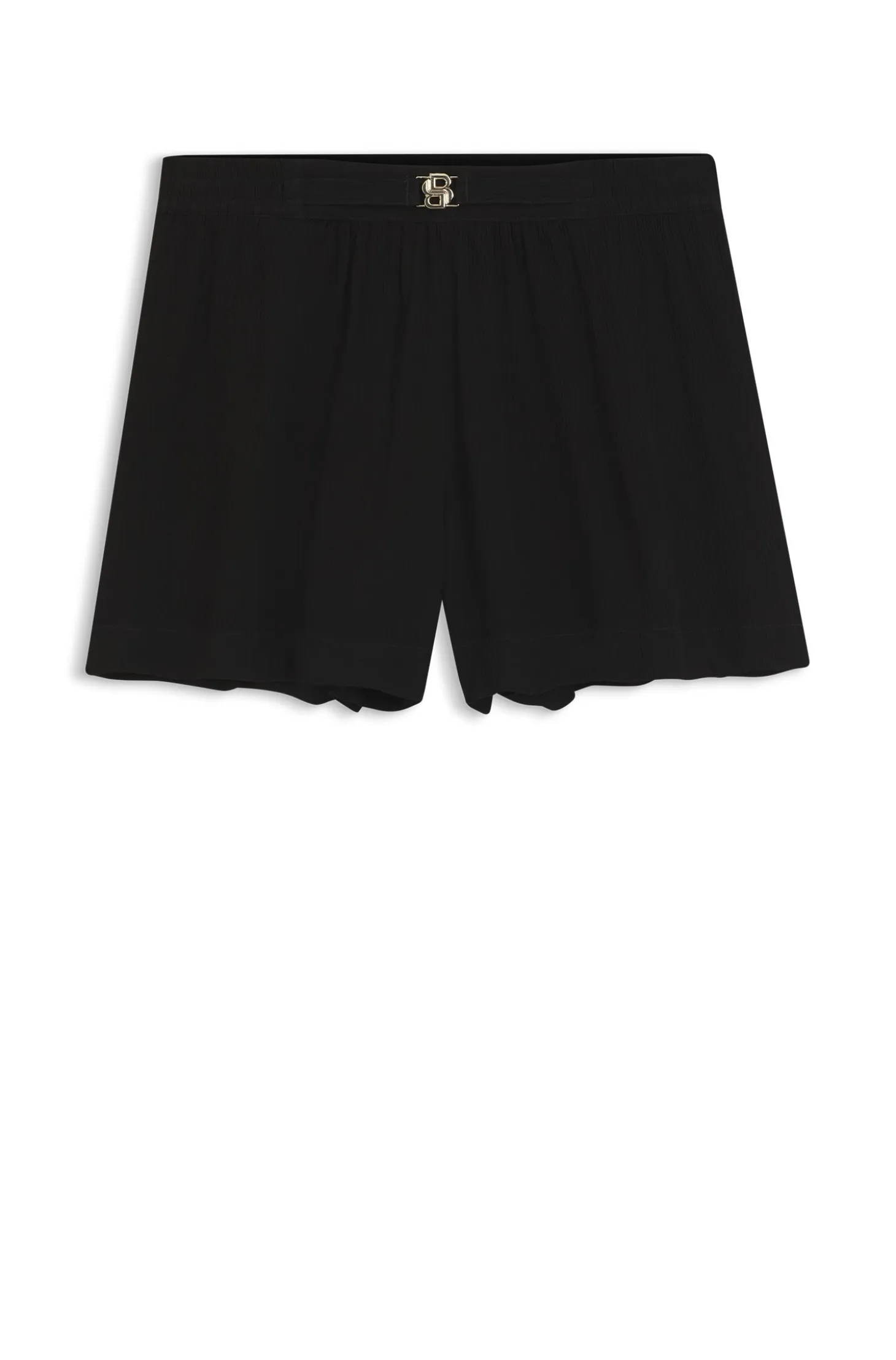 Crepe shorts with Double B monogram buckle