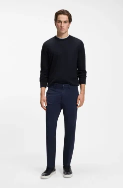 Crew-neck sweater crafted from virgin wool