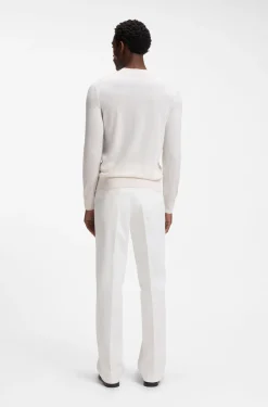Crew-neck sweater crafted from virgin wool