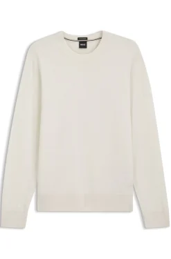 Crew-neck sweater crafted from virgin wool