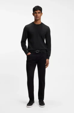 Crew-neck sweater crafted from virgin wool
