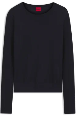 Crew-neck sweater in extra-fine merino wool