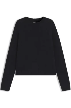 Crew-neck sweater in stretch fabric