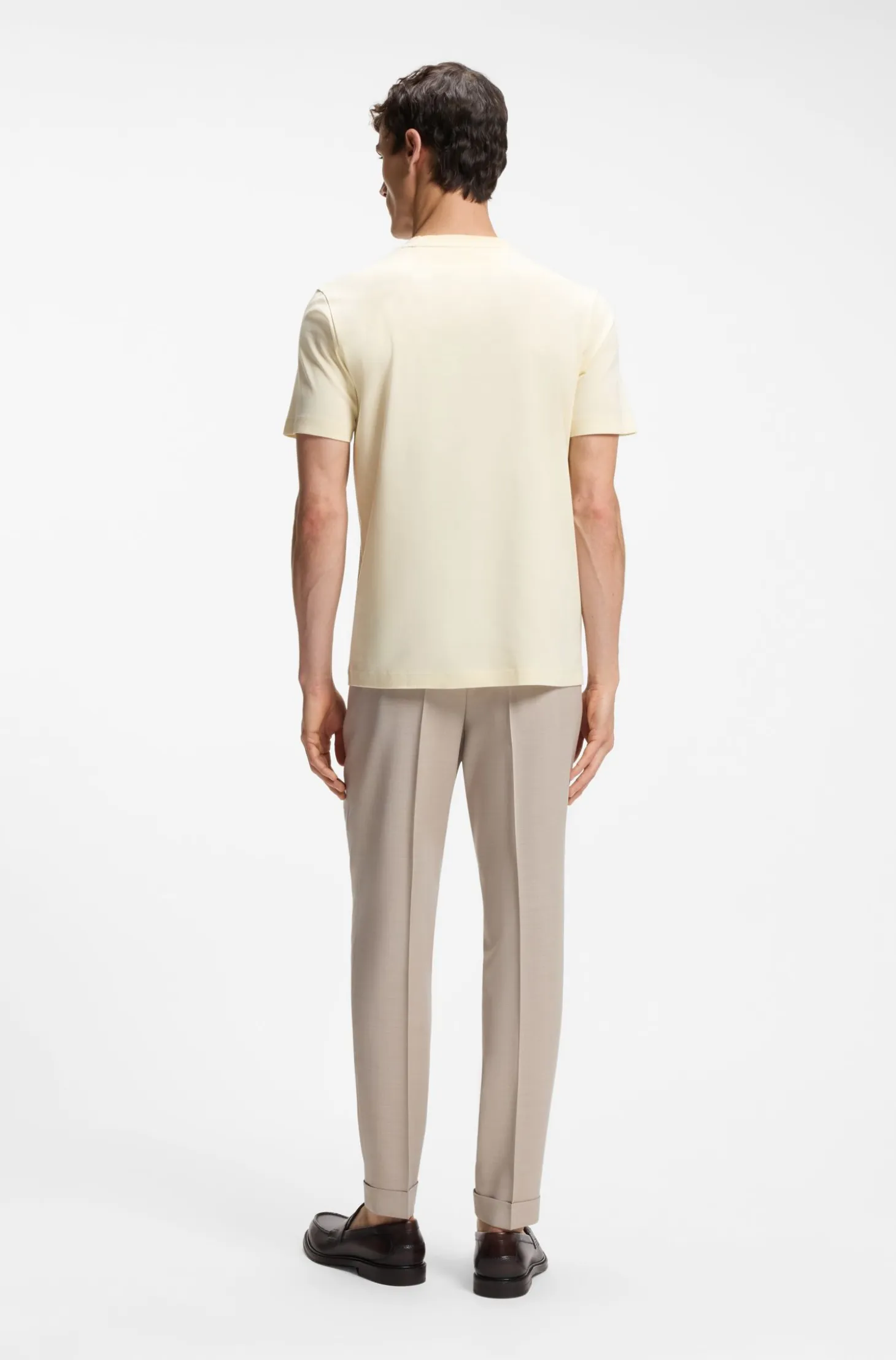 Crew-neck T-shirt in mercerised Supima cotton