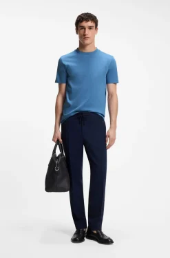 Crew-neck T-shirt in mercerised Supima cotton