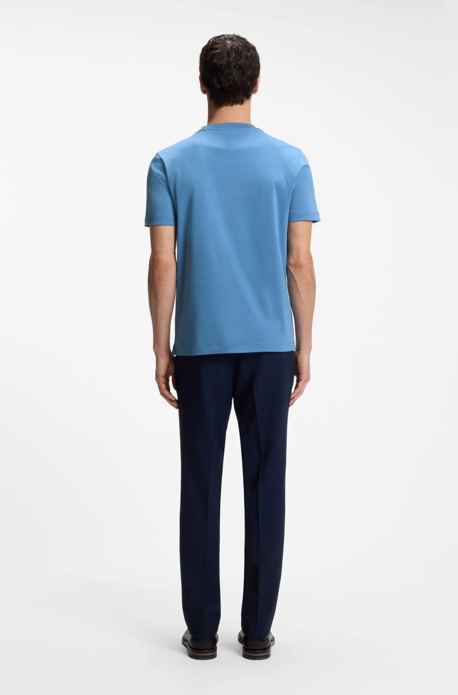 Crew-neck T-shirt in mercerised Supima cotton