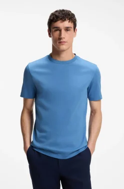 Crew-neck T-shirt in mercerised Supima cotton