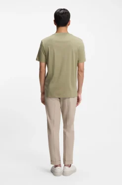 Crew-neck T-shirt in mercerised Supima cotton