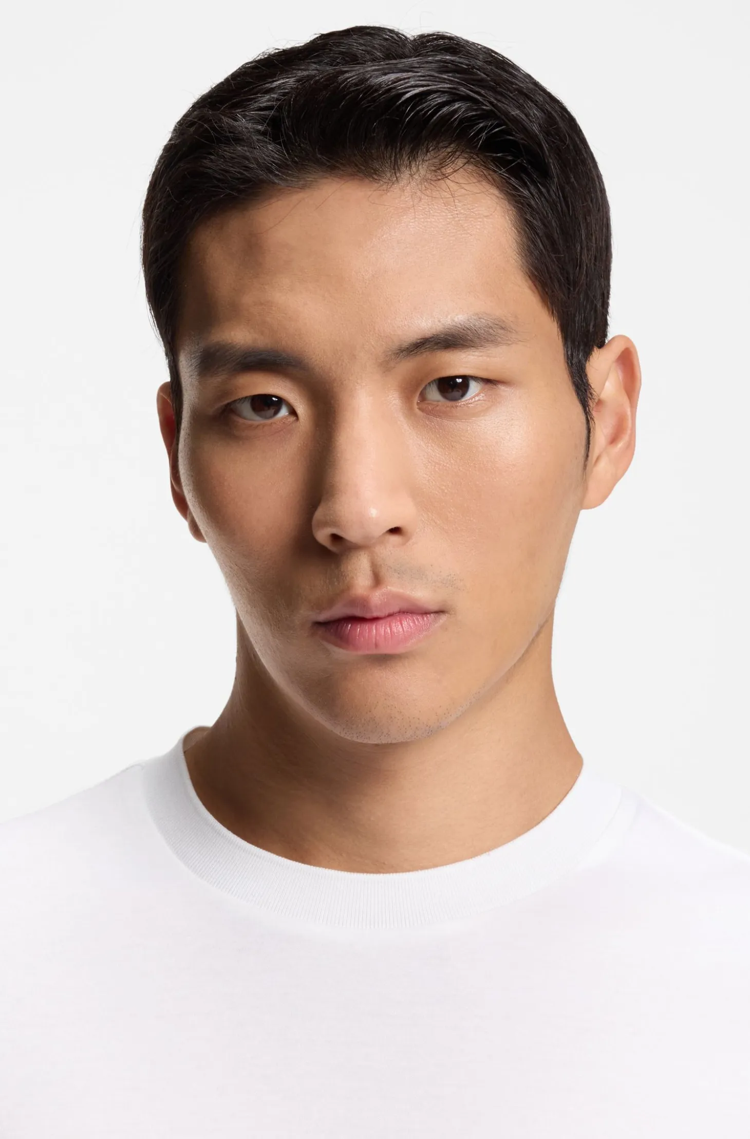 Crew-neck T-shirt in mercerised Supima cotton